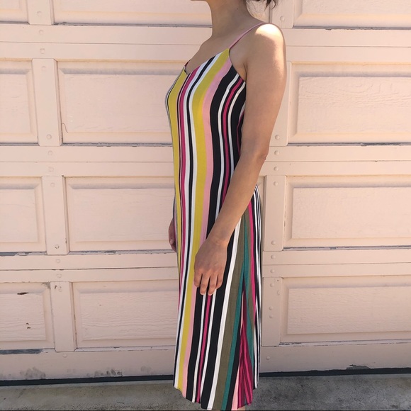 Express | Striped Slip Dress Multicolored Size XS - Picture 6 of 7